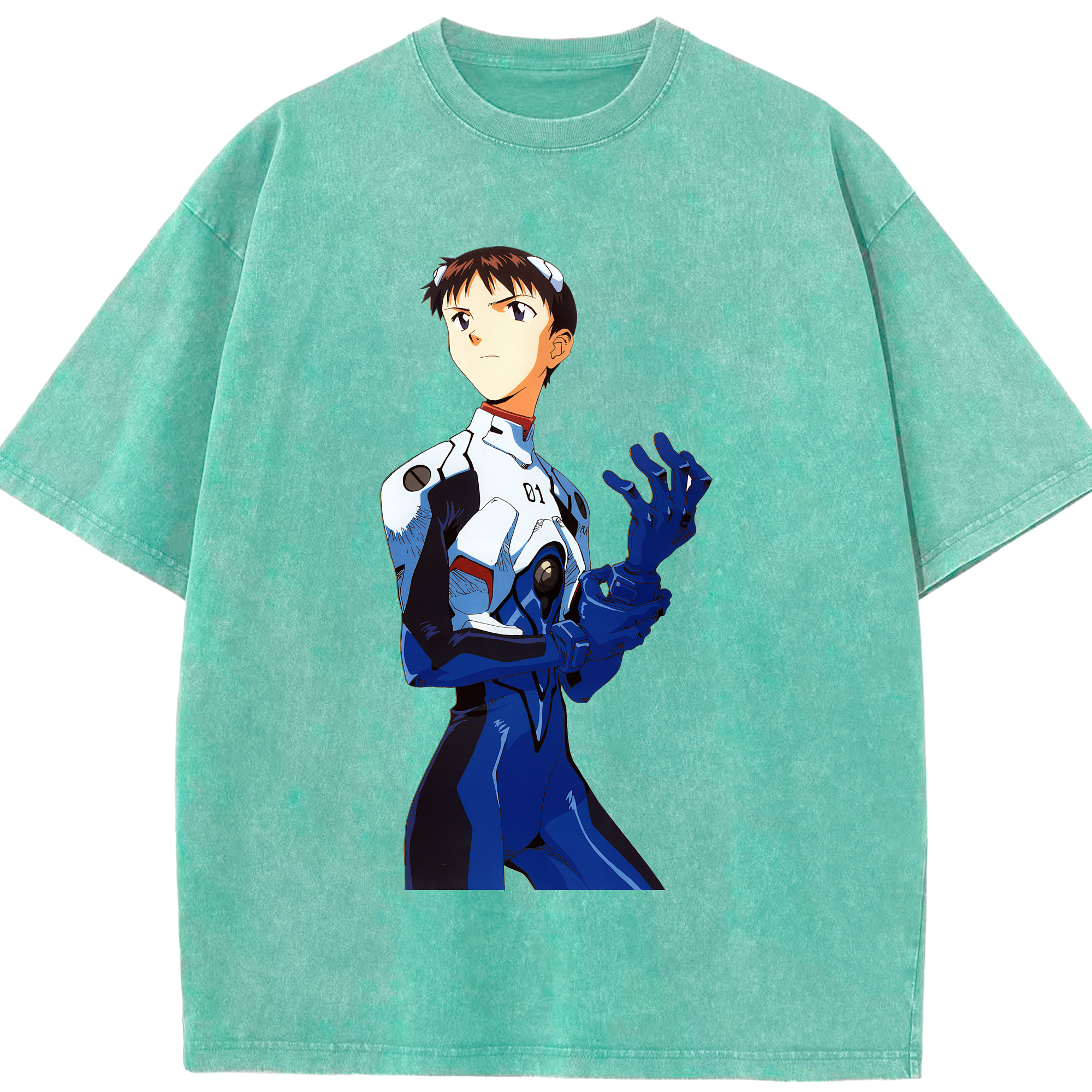 （画像用） EVA 新世紀エヴァンゲリオン 綿100% ヴィンテージ風 半袖Tシャツ（フロントプリント）